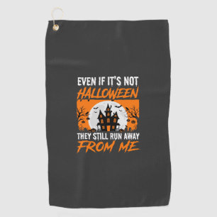 Serviette De Golf Citation drôle de maison hantée pour Halloween Gra