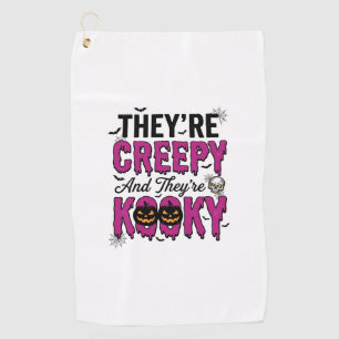Serviette De Golf Citation Halloween Créatif Effrayant Drôle Vintage