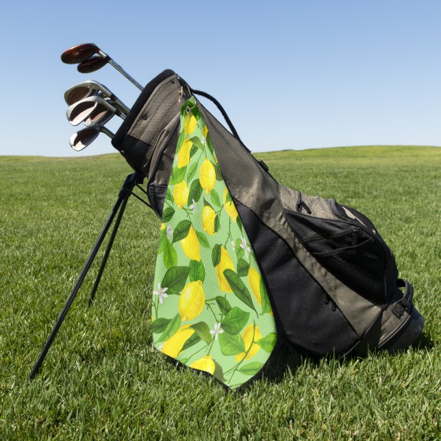 Serviette De Golf Citron Aquarelle 3 (Vert)