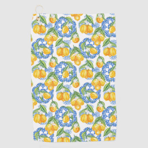 Serviette De Golf Citron imprimé italien classique Côte amalfitaine