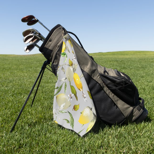Serviette De Golf citrons aquarelle 18 (Vert)