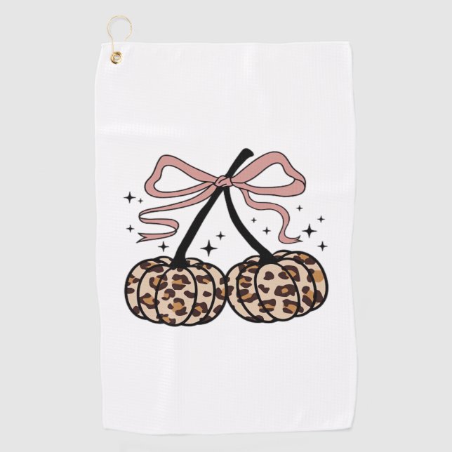 Serviette De Golf Citrouille d'automne, Cerises Citrouilles, Citroui (Devant)