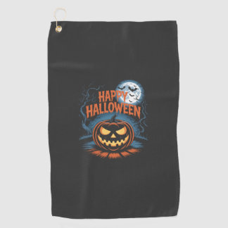 Serviette De Golf Citrouille d'Halloween effrayante Jack O Lantern