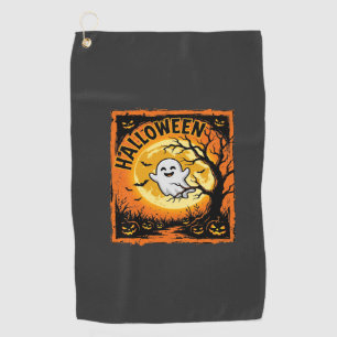 Serviette De Golf Citrouille Fantôme Halloween Arbre Ensorcelé
