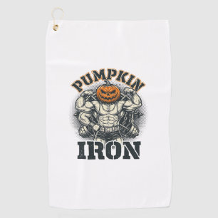 Serviette De Golf Citrouille Fer Vintage Bodybuilding Design Hallowe