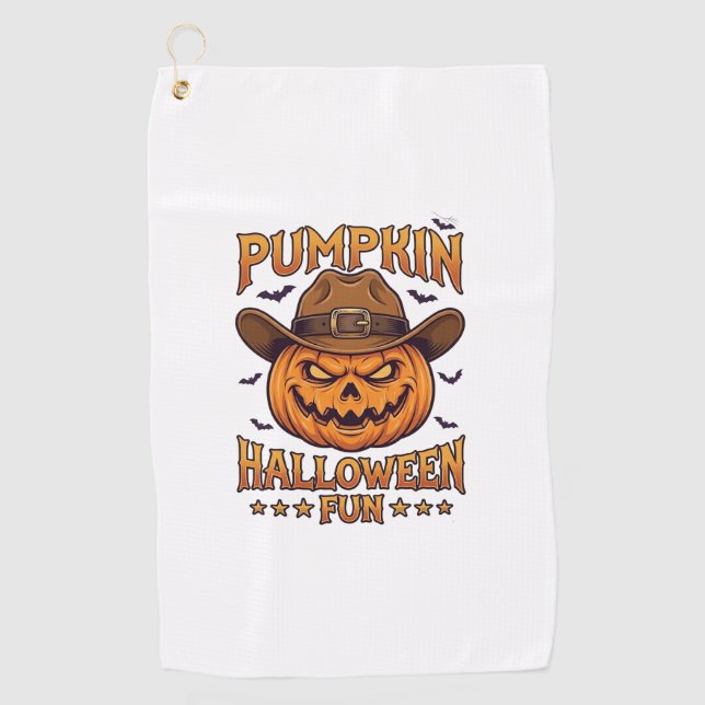 Serviette De Golf Citrouille Halloween Amusement Lanterne Jack Chape (Devant)