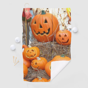 Serviette De Golf Citrouille halloween Jack-o'-lantern orange citrou