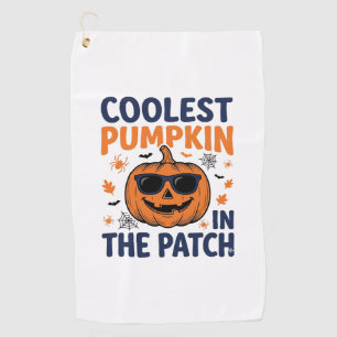 Serviette De Golf Citrouille la plus cool du patch Halloween Shirt_1