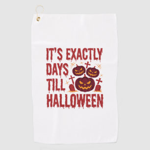 Serviette De Golf Citrouilles de compte à rebours d'Halloween Cimeti
