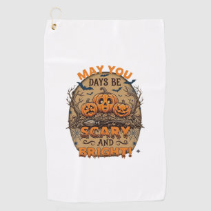 Serviette De Golf Citrouilles effrayantes et lumineuses d'Halloween