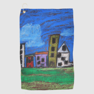 Serviette De Golf Cityscape Aart by Kids