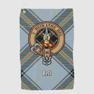 Serviette De Golf Clan Bell Crest sur Tartan