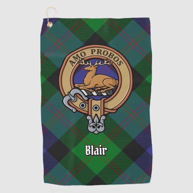 Serviette de golf Clan Blair Crest (Devant)