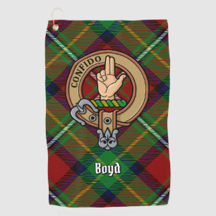 Serviette De Golf Clan Boyd Crest sur Tartan