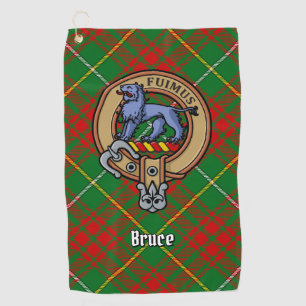 Serviette De Golf Clan Bruce Crest sur la chasse Tartan