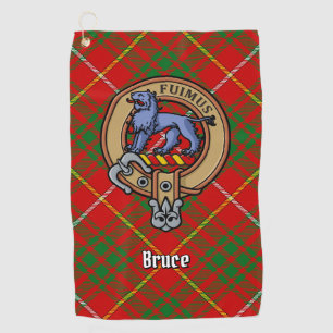 Serviette De Golf Clan Bruce Crest sur Tartan