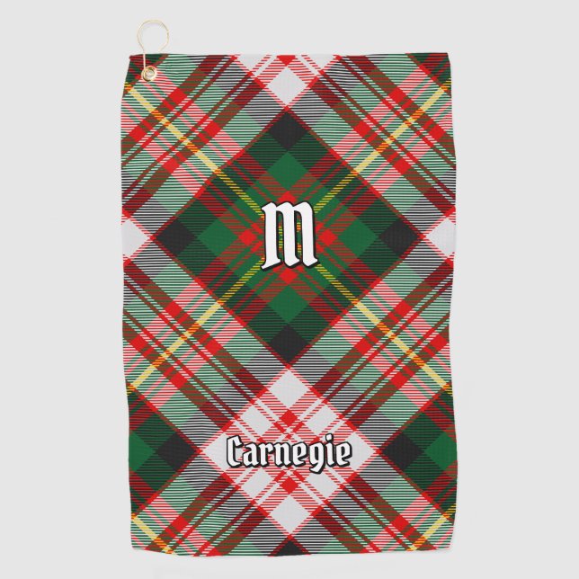 Serviette De Golf Clan Carnegie robe Tartan (Devant)