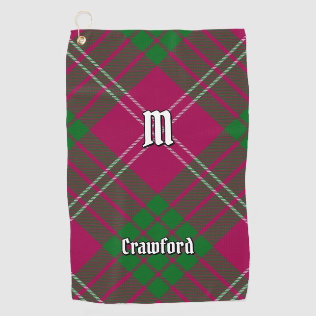 Serviette de golf Clan Crawford Tartan (Devant)