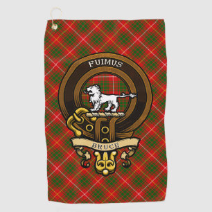 Serviette De Golf Clan écossais Bruce Badge et Crest   Armoiries