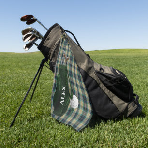 Serviette De Golf Clan Fitzpatrick Tartan Plaid Personnalisé