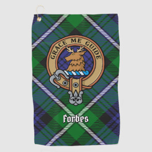 Serviette De Golf Clan Forbes Crest sur Tartan