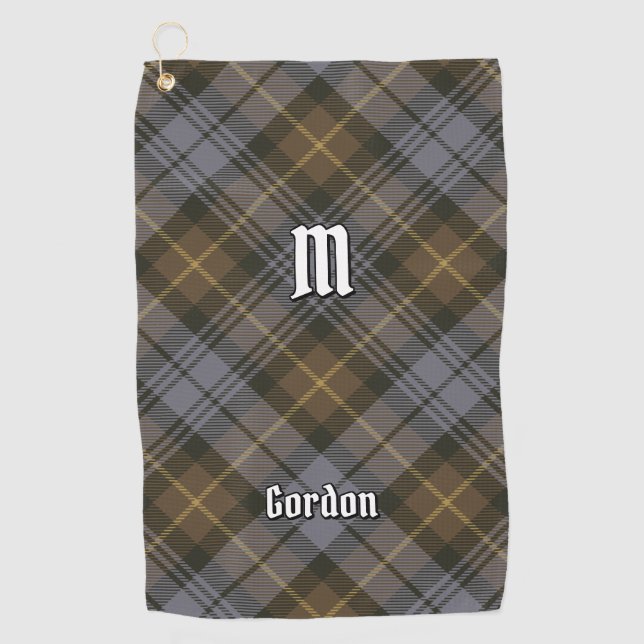 Serviette de golf Clan Gordon Tartan Patiné (Devant)