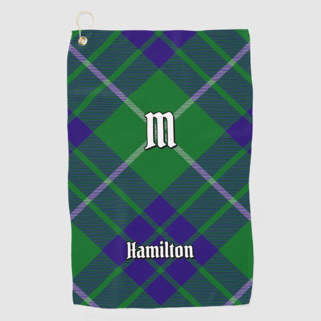 Serviette De Golf Clan Hamilton Chasse Tartan Golf Towel (Devant)