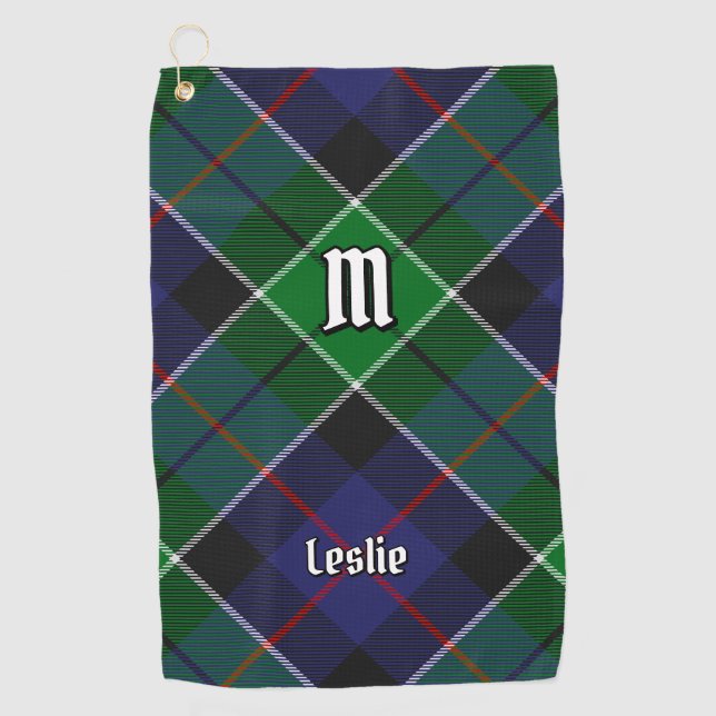 Serviette De Golf Clan Leslie Chasse Tartan (Devant)