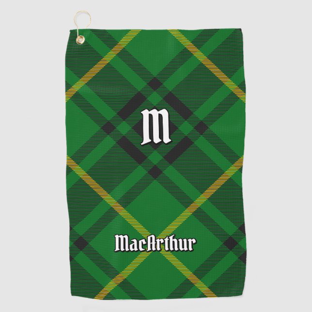 Serviette De Golf Clan MacArthur Tartan (Devant)