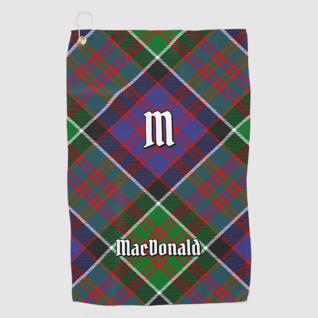 Serviette De Golf Clan MacDonald de Clanranald Tartan Golf Towel (Devant)
