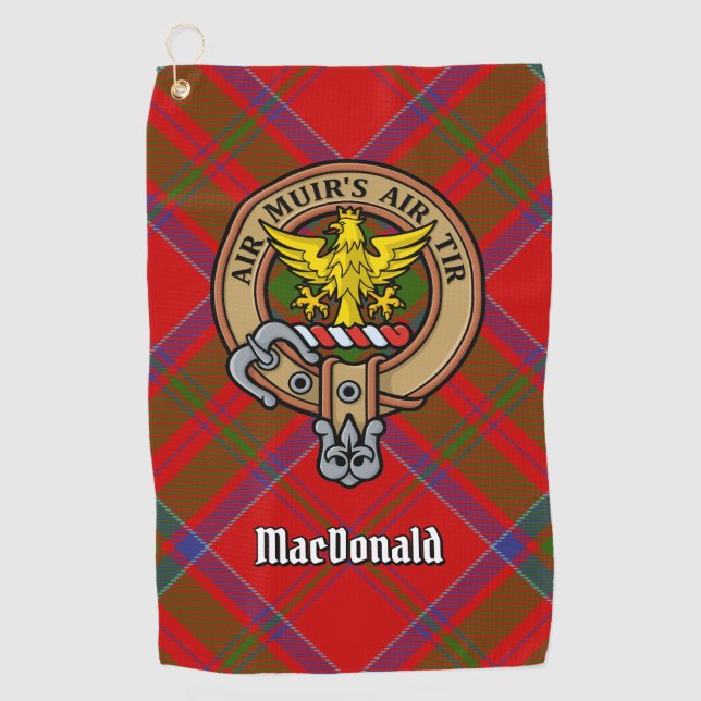 Serviette De Golf Clan MacDonald de Keppoch Crest Golf Towel (Devant)