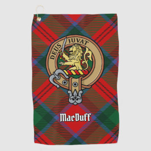 Serviette De Golf Clan MacDuff Crest sur Tartan