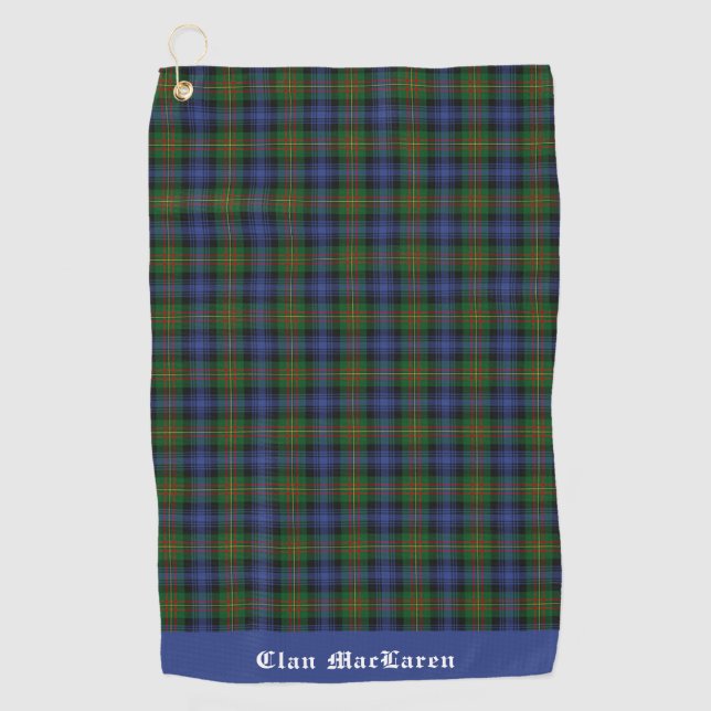 Serviette De Golf Clan MacLaren Tartan Plaid personnalisable (Devant)