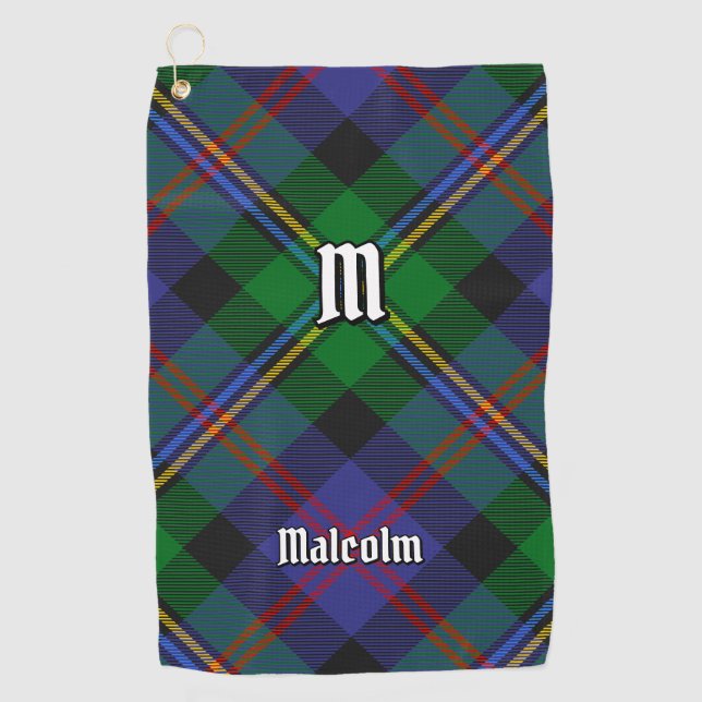Serviette De Golf Clan Malcolm Tartan (Devant)