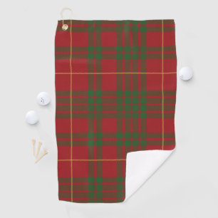 Serviette De Golf Clan Plaid MacTavish Rouge Vert Check Tartan
