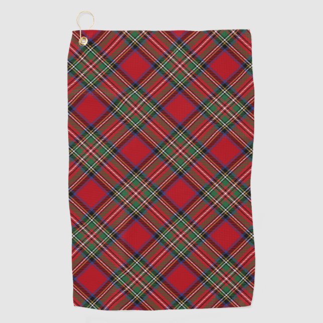 Serviette De Golf Clan rustique élégant Plaid Stewart Tartan (Devant)