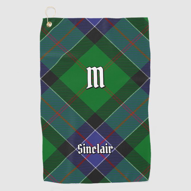 Serviette De Golf Clan Sinclair Chasse Tartan (Devant)