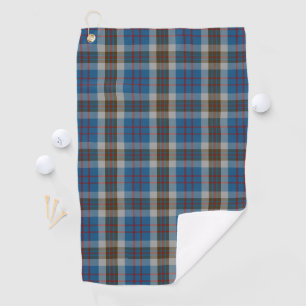 Serviette De Golf Clan tartan écossais bleu et gris de Thompson
