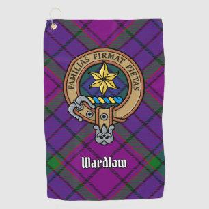 Serviette De Golf Clan Wardlaw Crest sur Tartan