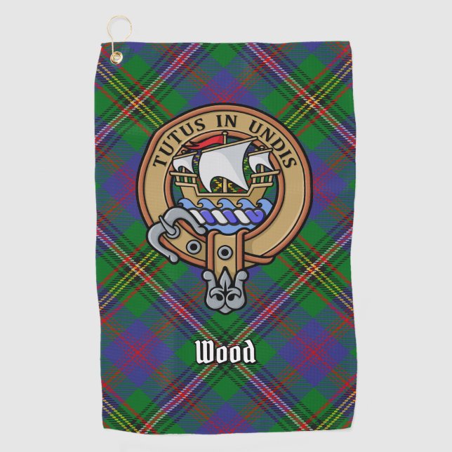 Serviette De Golf Clan Wood Crest sur Tartan (Devant)