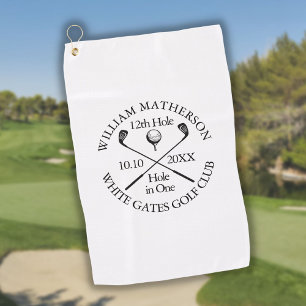 Serviette De Golf Classique Moderne Personnalisé Trous en Un
