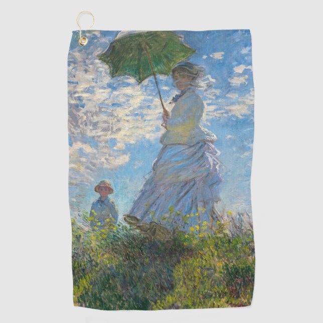 Serviette De Golf Claude Monet - La Promenade, Femme avec un Parasol (Devant)