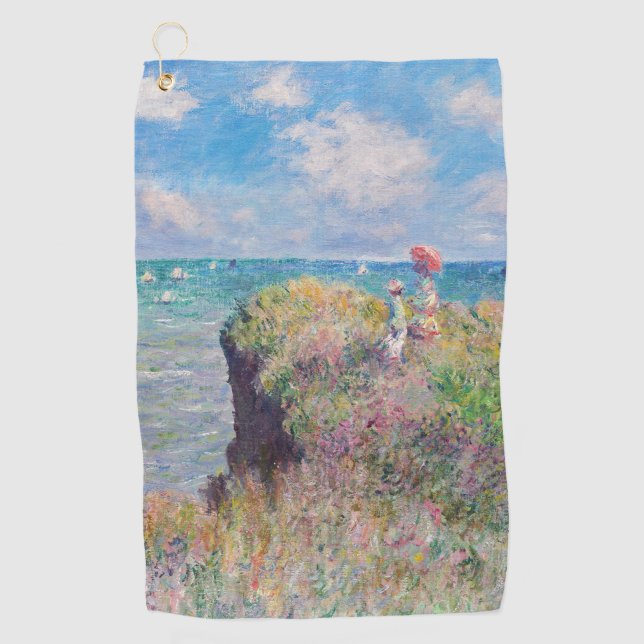 Serviette De Golf Claude Monet - Promenade Cliff à Pourville (Devant)