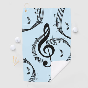 Serviette De Golf Climacic G Clef Musique Bleu