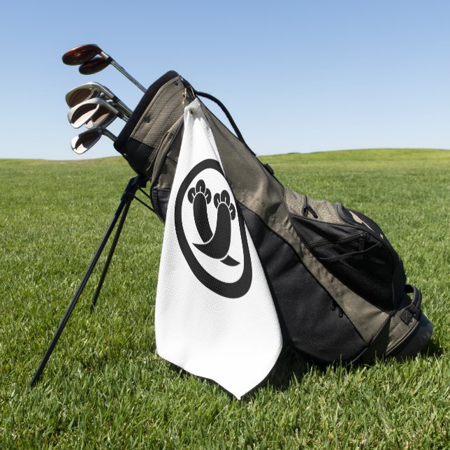 Serviette De Golf Clous intersectés en cercle (Vert)