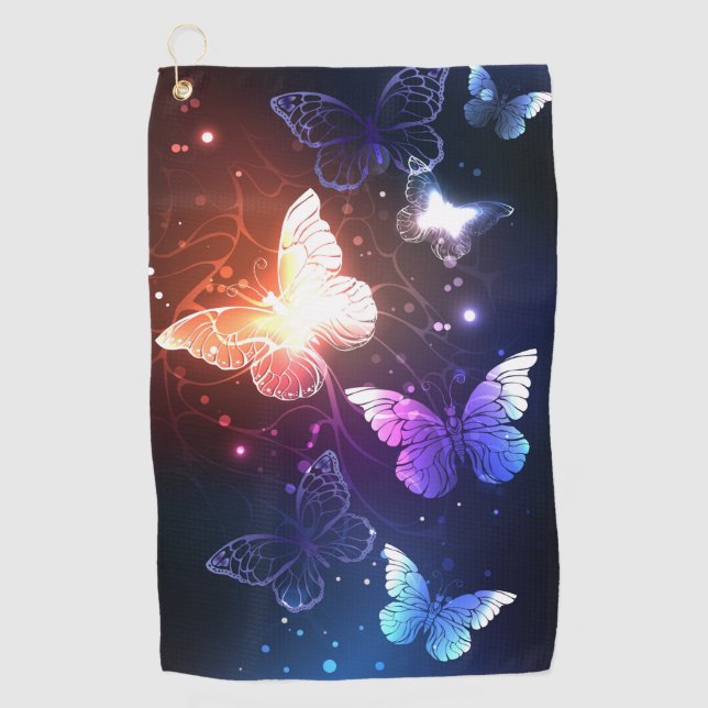 Serviette De Golf Clowing Night Butterflies (Devant)