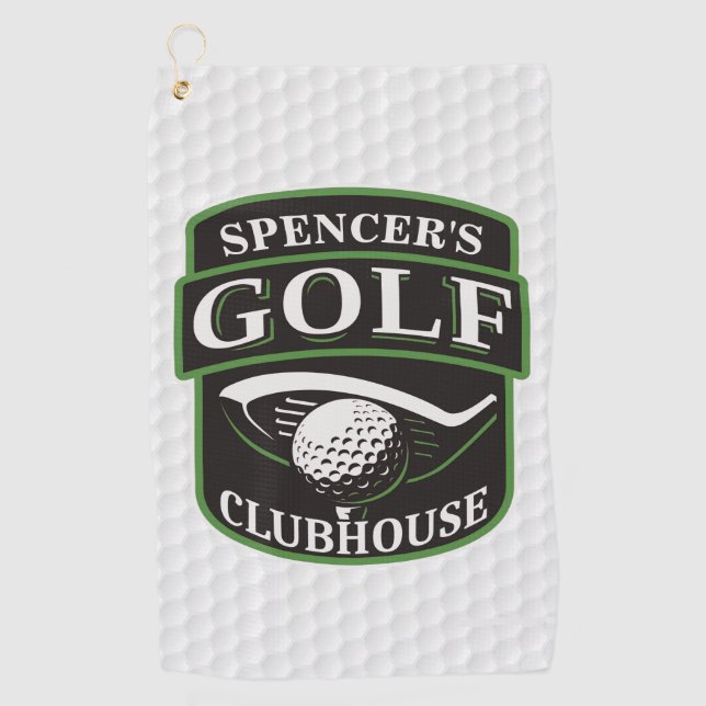 Serviette De Golf Club Golfer Pro Golf Club Clubhouse Personnalisé (Devant)