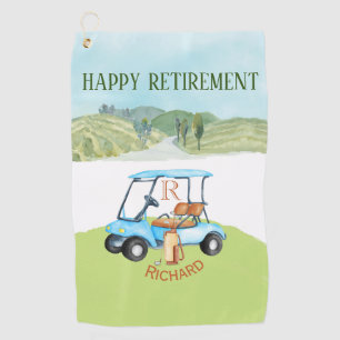 Serviette De Golf Clubs de golf à monogramme personnalisé pour la re