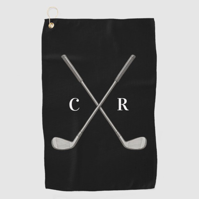 Serviette De Golf Clubs de golf personnalisés (Devant)