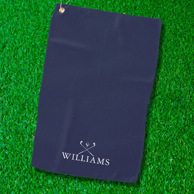Serviette De Golf Clubs de golf sur mesure bleu marine (Créateur téléchargé)